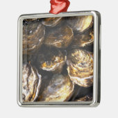 カキのプレート。 メタルオーナメント (左)