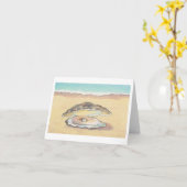 カキのメッセージカード カード (黄色い花)