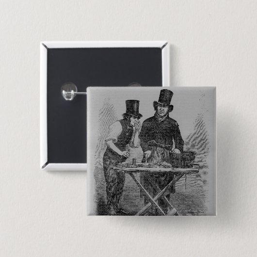 カキの停止 缶バッジ (正面&裏面)