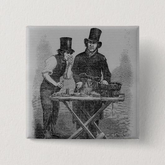 カキの停止 缶バッジ (正面)