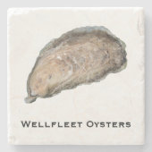 カキの大理石のコースター-デザインD ストーンコースター (正面)