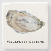 カキの大理石のコースター- Aを設計して下さい ストーンコースター (正面)