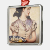 カキの女の子(Karl Gussow著) メタルオーナメント (左)