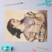 カキの女の子(Karl Gussow著) 薄葉紙 (クラフト)