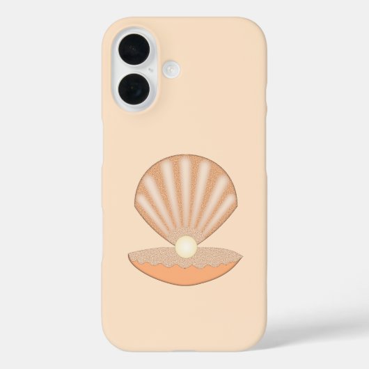 カキの殻と真珠のジェンダーニュートラルデザイン Case-Mate iPhoneケース (裏面)