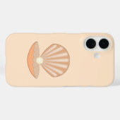 カキの殻と真珠のジェンダーニュートラルデザイン Case-Mate iPhoneケース (裏面 (横))