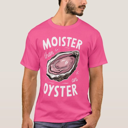 カキの殻付き貝のShよりおもしろいも美味しい Tシャツ (正面)