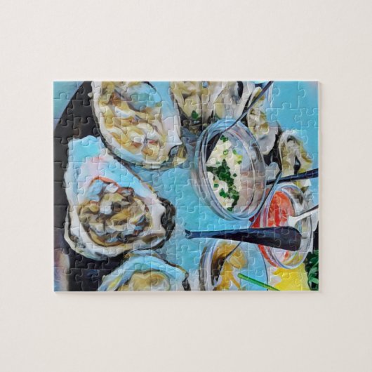 カキの皿 ジグソーパズル (横)