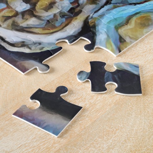 カキの皿 ジグソーパズル (側面)