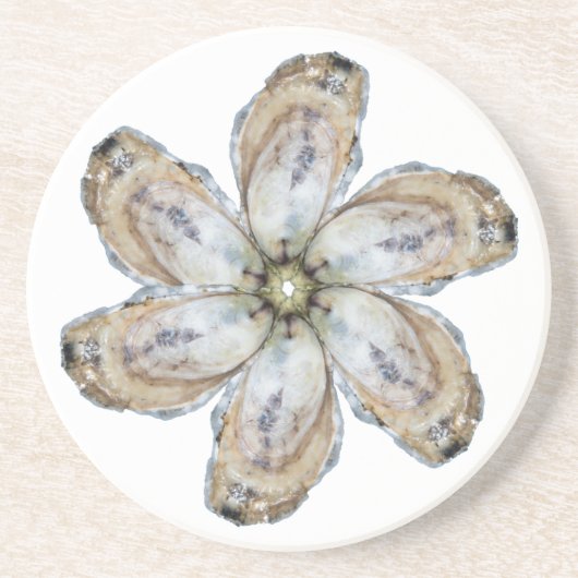 カキの砂岩コースター- Aを設計して下さい コースター (正面)