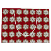 カキの花のギフトバッグ-デザインC ラージペーパーバッグ (裏面)