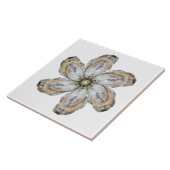 カキの花のタイル-白を設計して下さい タイル (側面)