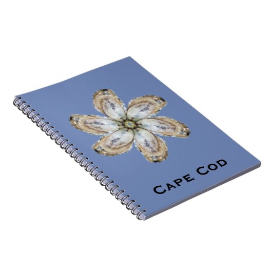 カキの花のノート-青を設計して下さい ノートブック (右側)