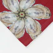 カキの花のフリースブランケット-赤を設計して下さい フリースブランケット (角)