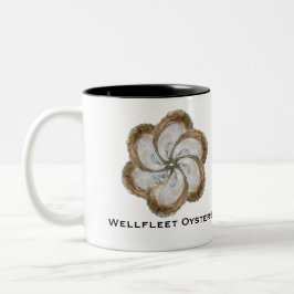 カキの花のマグ-デザインB及びC ツートーンマグカップ