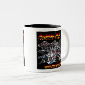 カキは2007年のAnacortesをWA走ります ツートーンマグカップ (正面右)