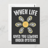 カキを食べる - 海のグルメ ポストカード (正面/裏面)