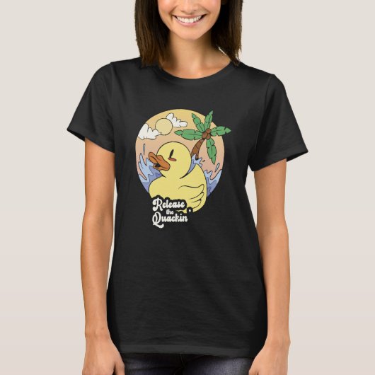 カキアヒルを放つ Tシャツ (正面)