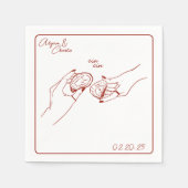 カキスケッチパーティー スタンダードカクテルナプキン (正面)