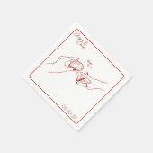 カキスケッチパーティー スタンダードカクテルナプキン (角)