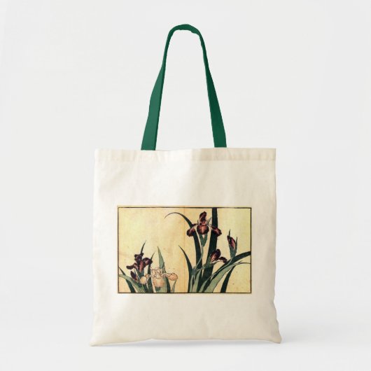 カキツバタ, 北斎 Irises, Hokusai, Ukiyo-e トートバッグ (正面)