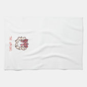 カキパーソナライズされたーリースプレイドボウバー キッチンタオル (横)