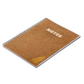 カキブラウンレザースタイル ノートブック (左側)