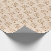 カキブラウン|Let It Snow Crismas Rapping紙 ラッピングペーパー (角)