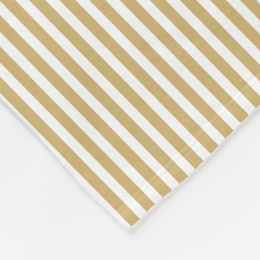 カキベージュアンドホワイトカバナストライプ フリースブランケット (角)