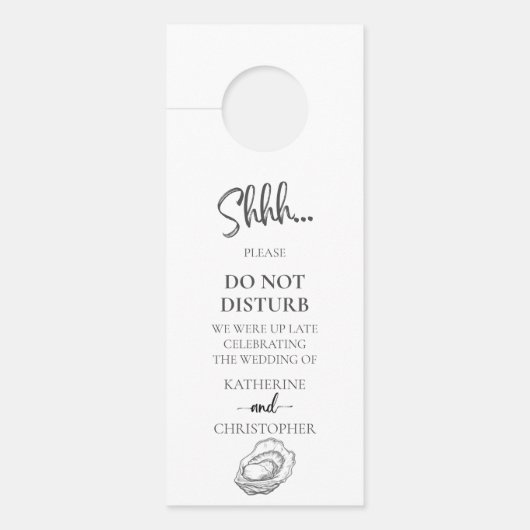 カキ白黒シーフディスターズ結婚ズ ドアノブサイン (正面)