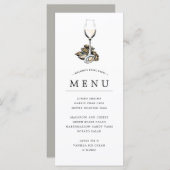 カキ真珠パーティー|グレーテーマ メニュー (正面/裏面)