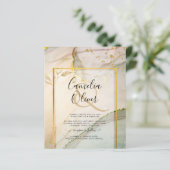 カキ真珠金ゴールド結婚アルコールインク抽象芸術 (スタンド正面)