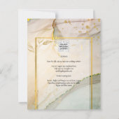 カキ真珠金ゴールド結婚アルコールインク抽象芸術 (裏面)