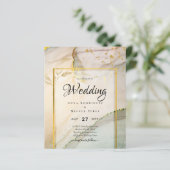 カキ真珠金ゴールド結婚アルコールインク抽象芸術 (スタンド正面)