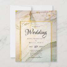 カキ真珠金ゴールド結婚アルコールインク抽象芸術