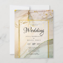 カキ真珠金ゴールド結婚アルコールインク抽象芸術