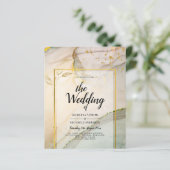 カキ真珠金ゴールド結婚アルコールインク抽象芸術 (スタンド正面)