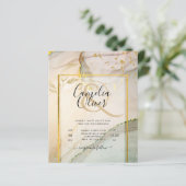 カキ真珠金ゴールド結婚アルコールインク抽象芸術 (スタンド正面)