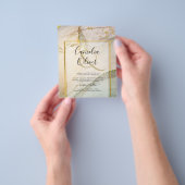 カキ真珠金ゴールド結婚アルコールインク抽象芸術 チラシ (手)