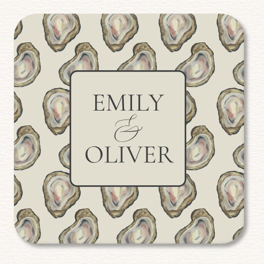 カキ結婚貝 スクエアペーパーコースター