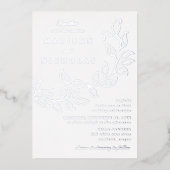 カキ葉ング結婚ス・シルバー 箔招待状 (正面)