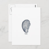 カキ貝のロゴ ポストカード (正面/裏面)