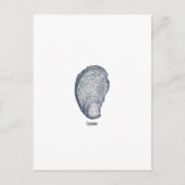 カキ貝のロゴ ポストカード (正面)