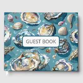 カキ貝の貝類の模様（青） ゲストブック