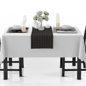 カキ・クロコディラス・ポロソス曼荼羅の模様 ショートテーブルランナー