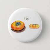 カキ 缶バッジ (正面)