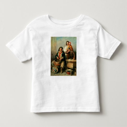 カキ、若いか。 トドラーTシャツ (正面)