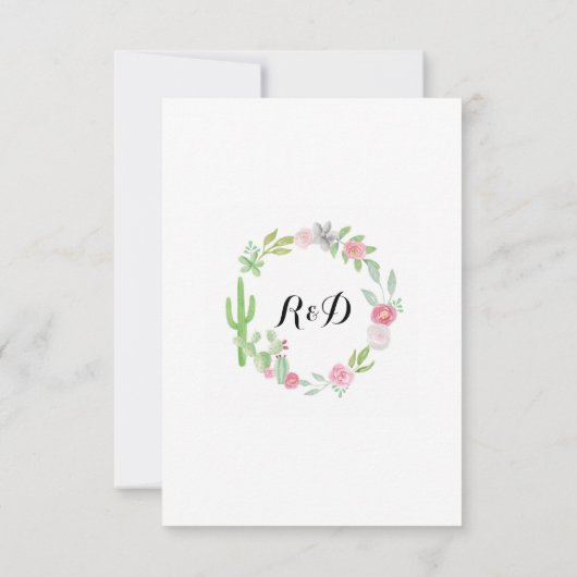 カクスタンキューカードリースフィエスタウェディング 招待状 (裏面)