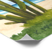 カクタスオンカリブの,嵐ビーチ,アルバ ポスター (角)