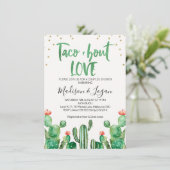 カクタスタコス"バウトラブカップルシャワー招待状 招待状 (スタンド正面)